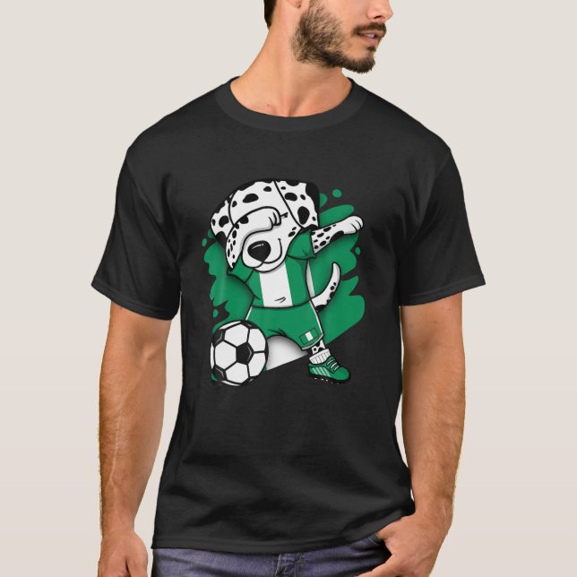 Camiseta Fans de Nigeria Dabbing Dalmatian (Anverso)