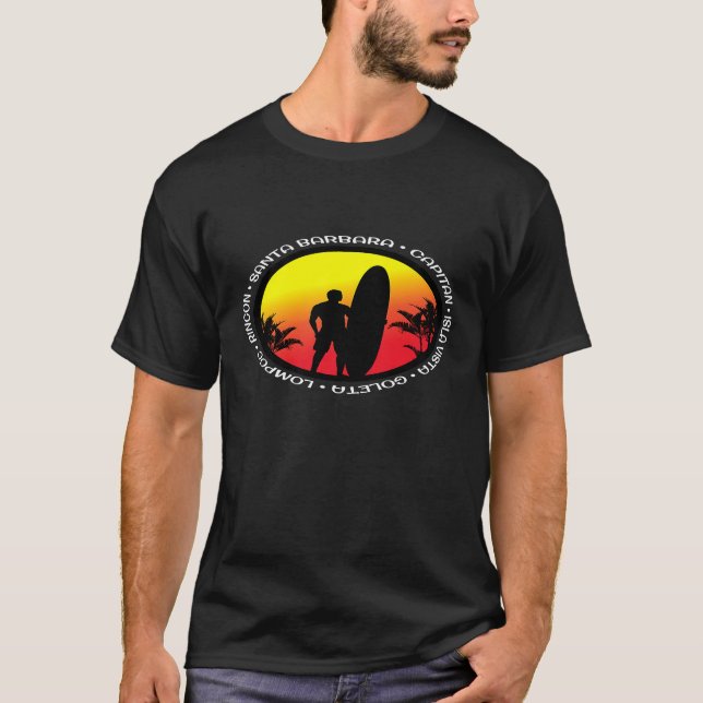 Camiseta Fans de Santa Barbara California Surf Premium (Anverso)