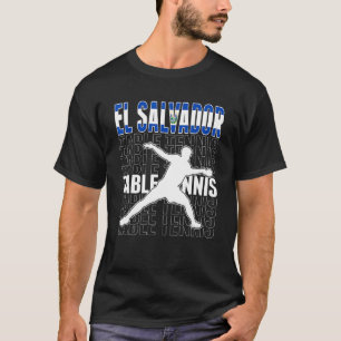 Camiseta Fans de tenis de mesa de El Salvador Bandera salva