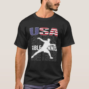 Camiseta Fans de tenis de mesa de Estados Unidos Pin Bander