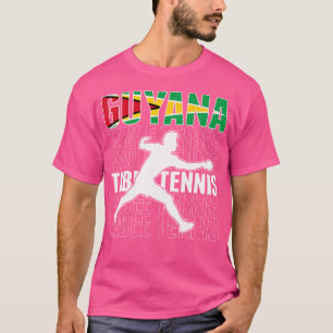 Camiseta Fans de tenis de mesa de Guyana Ping con bandera g