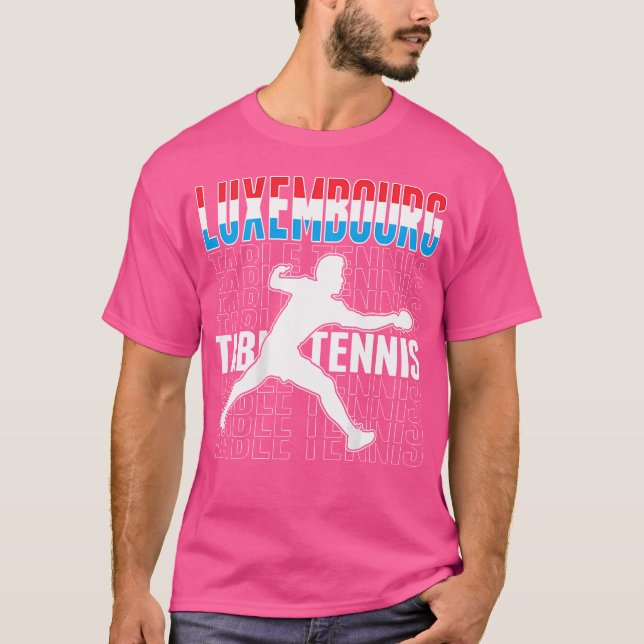 Camiseta Fans de tenis de mesa de Luxemburgo - Bandera de L (Anverso)