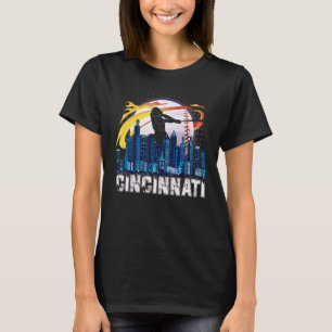 Camiseta Fans del Cincinnati Baseball Downtown Skyline Base
