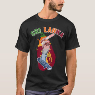 Camiseta Fans del críquet de león de Sri Lanka_ Batsman d