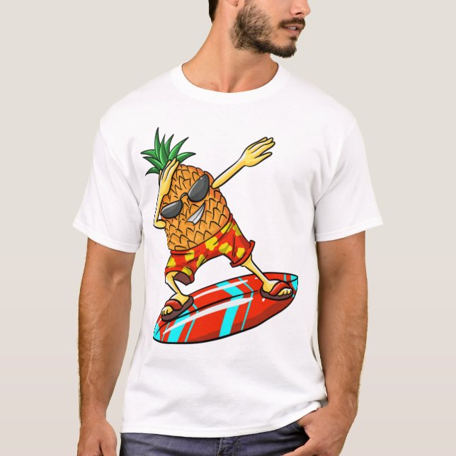 Camiseta Fans del Guay Pineapple Surfing Funny (Anverso)