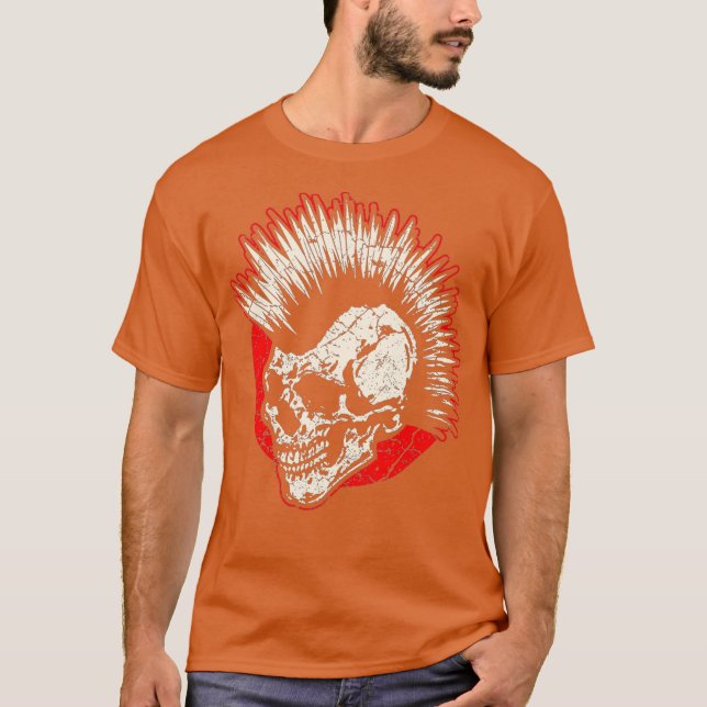 Camiseta Fans del punk Rock Skeleton Rocker (Anverso)