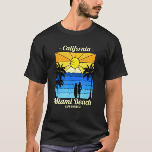 Camiseta Fans del surf Retro Surf Beach California Miami