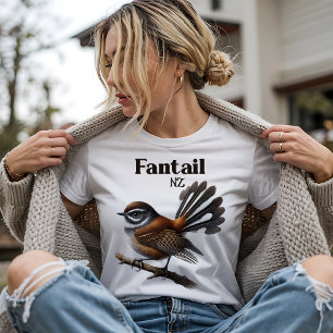 Camiseta Fantail - Ave nativa de Nueva Zelanda