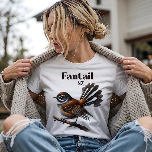 Camiseta Fantail - Ave nativa de Nueva Zelanda (Subido por el creador)