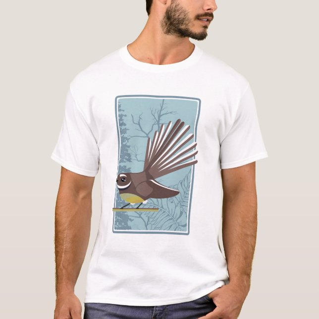 Camiseta Fantail Piwakwaka (Anverso)