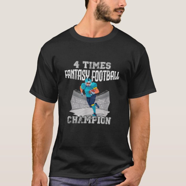 Camiseta Fantasía 4 veces campeona de fútbol americano (Anverso)