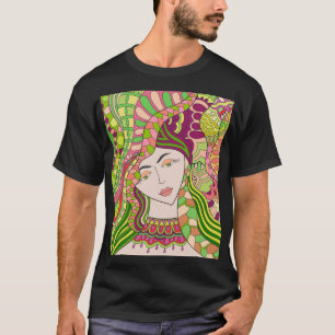 Camiseta Fantasía: Abstracta gente de primavera.