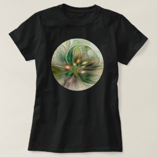 Camiseta Fantasía abstracta moderna y colorida de flor frac