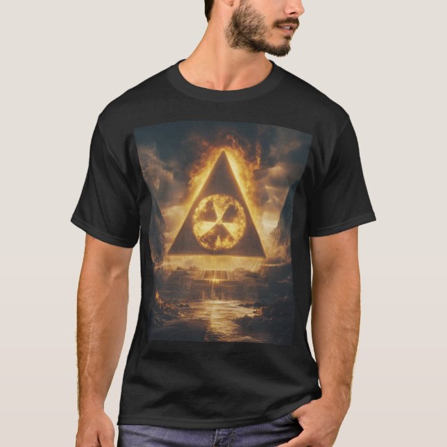 Camiseta Fantasía Amarillo Simbolismo Radioactivo Arte Digi (Anverso)