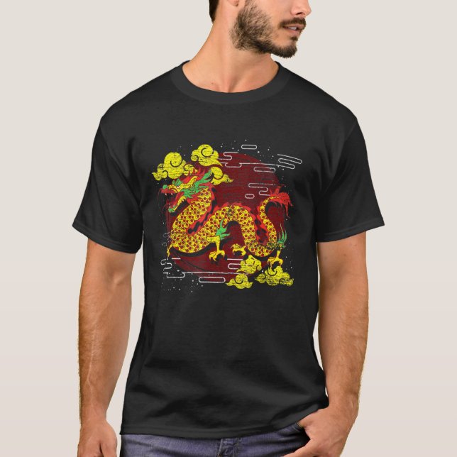 Camiseta Fantasía Animal Asiático Creatura Mítica China Dra (Anverso)