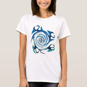 Camiseta Fantasía Animal Blue Dragon Swirl