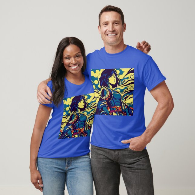 Camiseta Fantasía Anime Hero 3 - Woodcut japonesa (Unisexo)