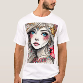 Camiseta Fantasía Anime Manga Chica Asuka Tshirt Ruby