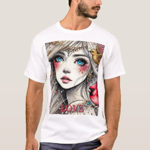 Camiseta Fantasía Anime Manga Chica Asuka Tshirt Ruby