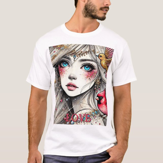 Camiseta Fantasía Anime Manga Chica Asuka Tshirt Ruby (Anverso)