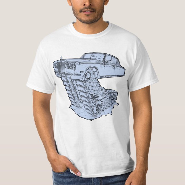 Camiseta Fantasía azul Rolls Royce (Anverso)