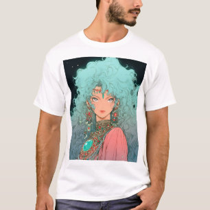 Camiseta Fantasía Bohemia Chica de Anime Estético