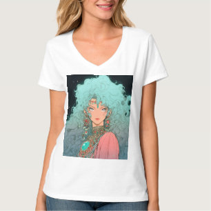 Camiseta Fantasía Bohemia Chica de Anime Estético