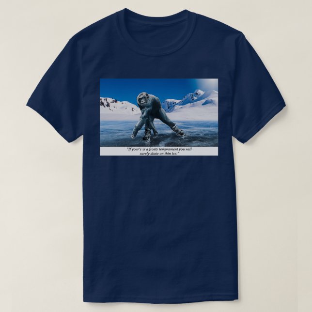 Camiseta Fantasía cita cita patinaje en mono sobre hielo de (Diseño del anverso)