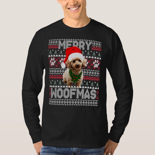 Camiseta Fantasía Cuta De Madera Con Santa Hat Relajado F (Anverso)