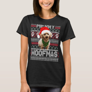 Camiseta Fantasía Cuta De Madera Con Santa Hat Relajado F