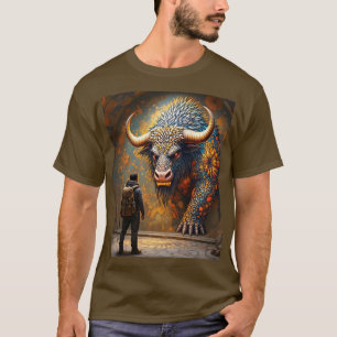 Camiseta Fantasía Cute Mítico Mosaico de Toro