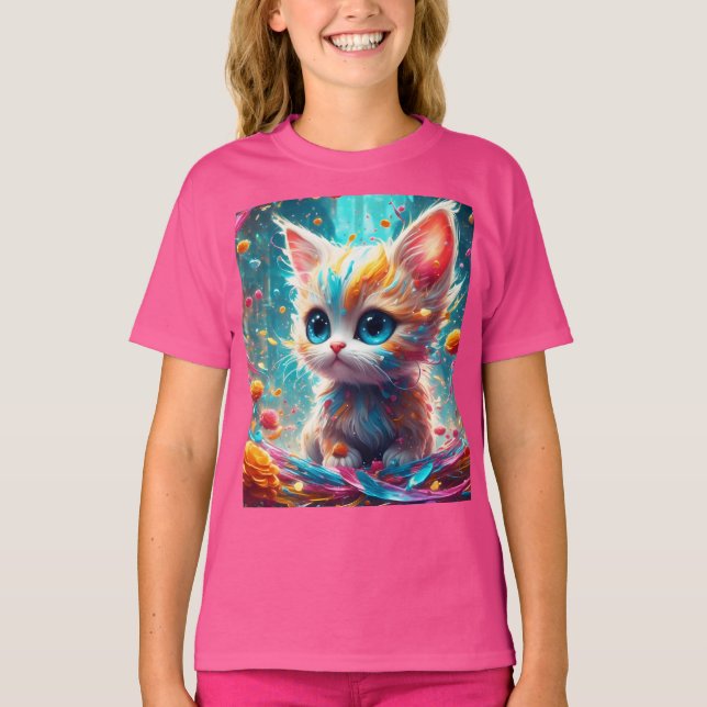 Camiseta Fantasía Cute Vivid Colores Flores (Anverso)