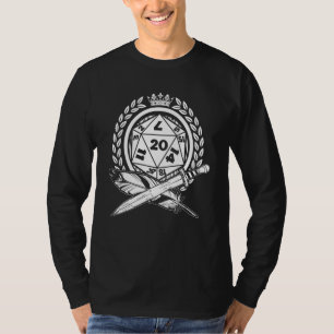 Camiseta Fantasía D20 Dice Rpg Juego de juego de rol Master