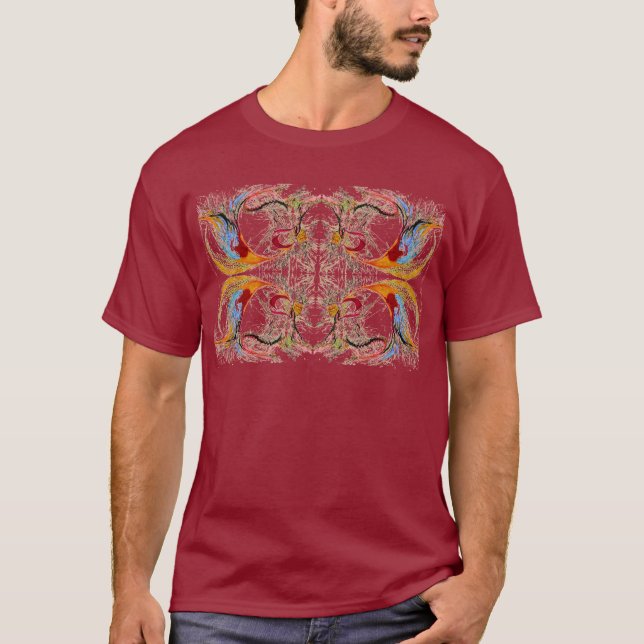 Camiseta Fantasía de árboles y aves (Anverso)