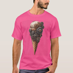 Camiseta Fantasía de arte de la crema de hielo Steampunk