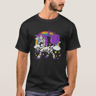 Camiseta Fantasia de cebra arcoíris de animal africano Zebr