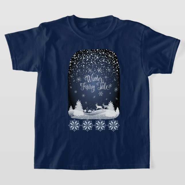 Camiseta Fantasía de cuento de hadas en invierno Bosque de  (Distribución)