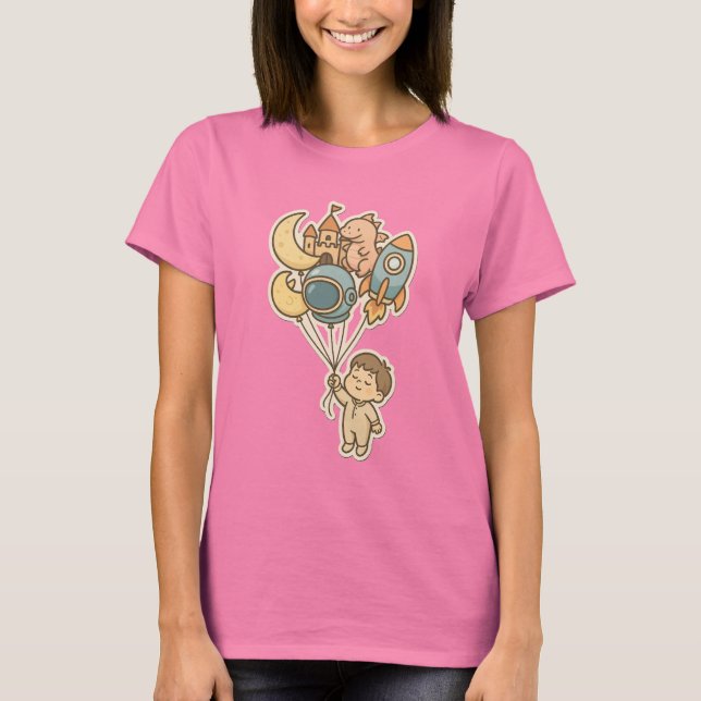 Camiseta Fantasia de Dulces Sueños Globos – Ilustraciones d (Anverso)
