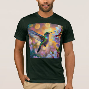 Camiseta Fantasía de flor de cerezo Colibrí