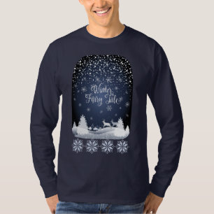 Camiseta Fantasía de hadas de vacaciones de invierno y bosq