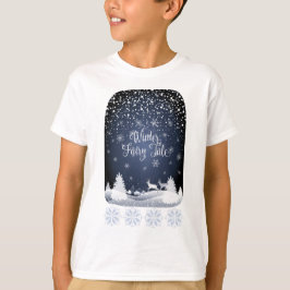 Camiseta Fantasía de hadas de vacaciones de invierno y bosq