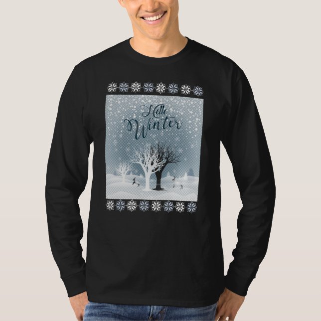 Camiseta Fantasía de hadas de vacaciones de invierno y bosq (Anverso)