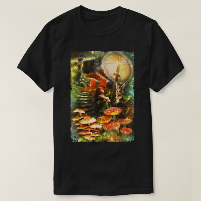 Camiseta Fantasía de hongos (Diseño del anverso)