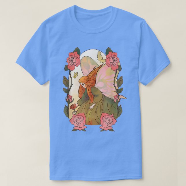 Camiseta Fantasía de las flores de hadas Rosas (Diseño del anverso)