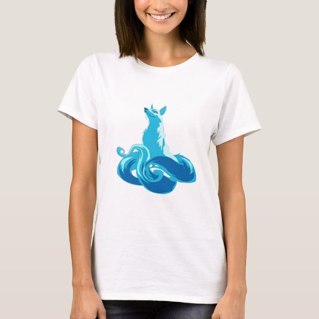 Camiseta fantasía de las nubes azul de fox torii (Anverso)