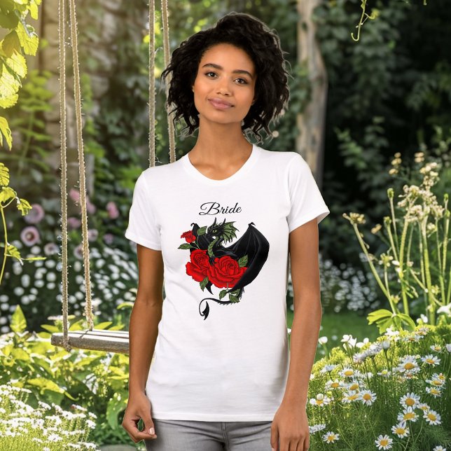 Camiseta Fantasía de las rosas rojas del dragón negro (Subido por el creador)