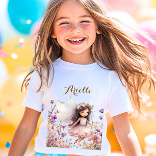 Camiseta Fantasia de lavanda Hada flor silvestre pastel