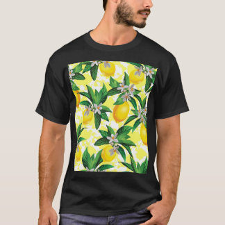 Camiseta Fantasía de limón: Patrón floral creativo