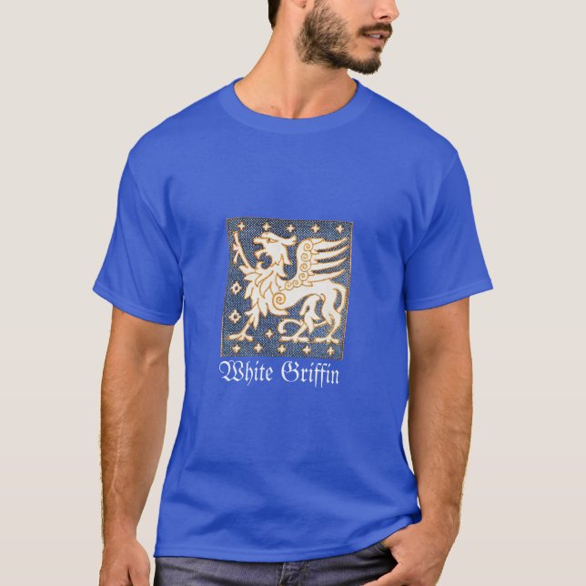 CAMISETA FANTASÍA DE ORO BLANCO GRIFFIN EN AZUL (Anverso)