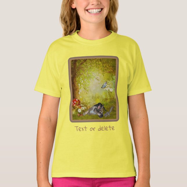 Camiseta Fantasía de pastor alemán arte de perro (Anverso)